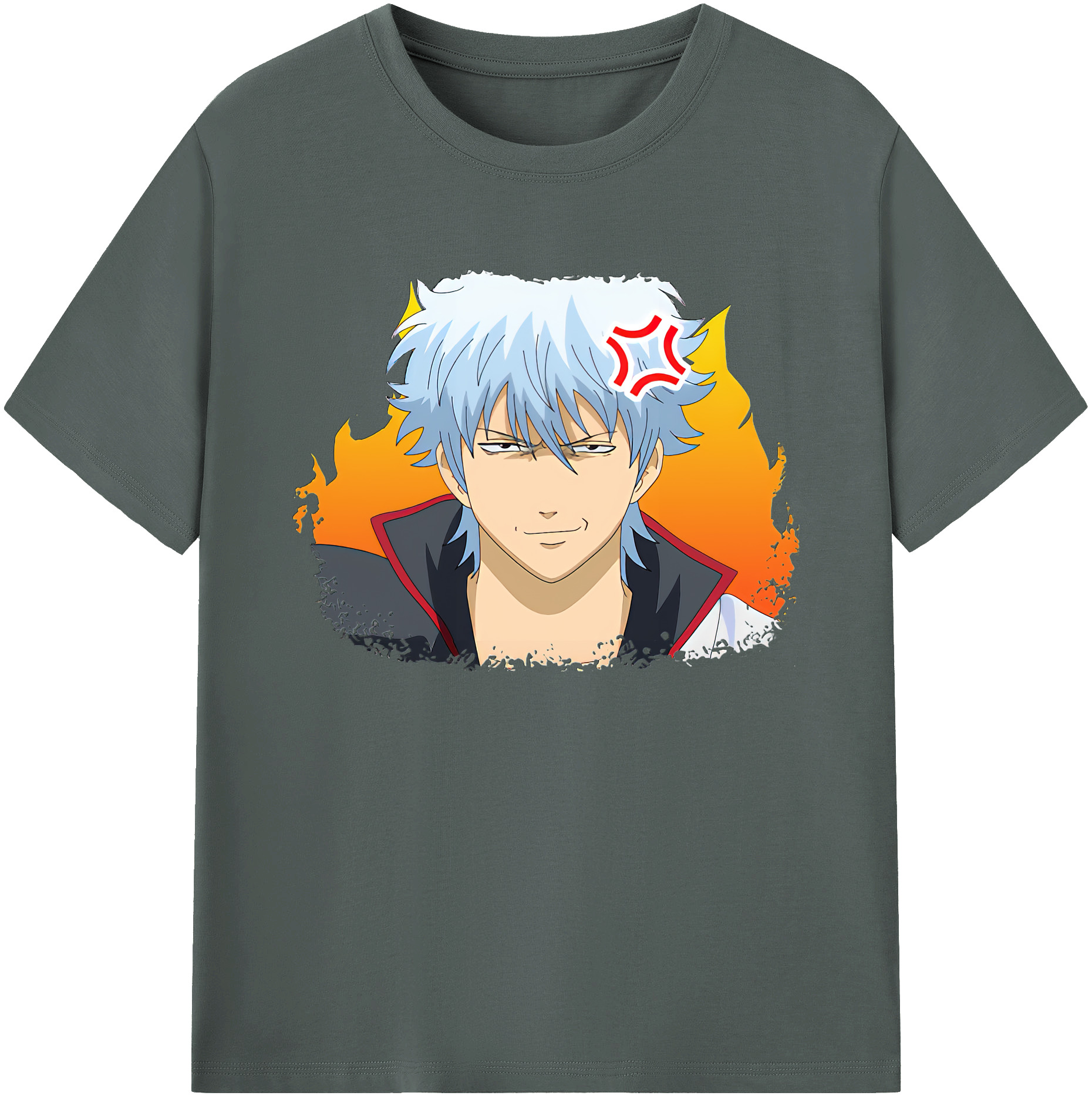 （画像用） ぎんたま 坂田銀時（さかたぎんとき） 神楽 志村新八（しむら しんぱち） GINTAMA Sakata Gintoki Kagura Shimura Shinpachi 綿100％ メンズ半袖Tシャツ｜肌触りやわらか＆通気性